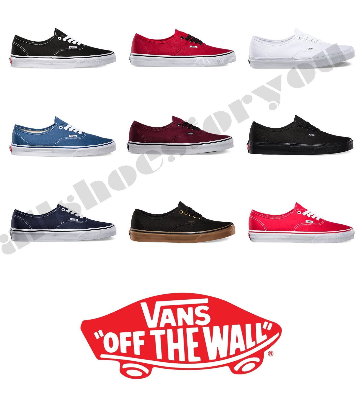 VANS CLASSIC AUTHENTIC NEW Sizes 4 -13 Canvas Free Fast Shipping