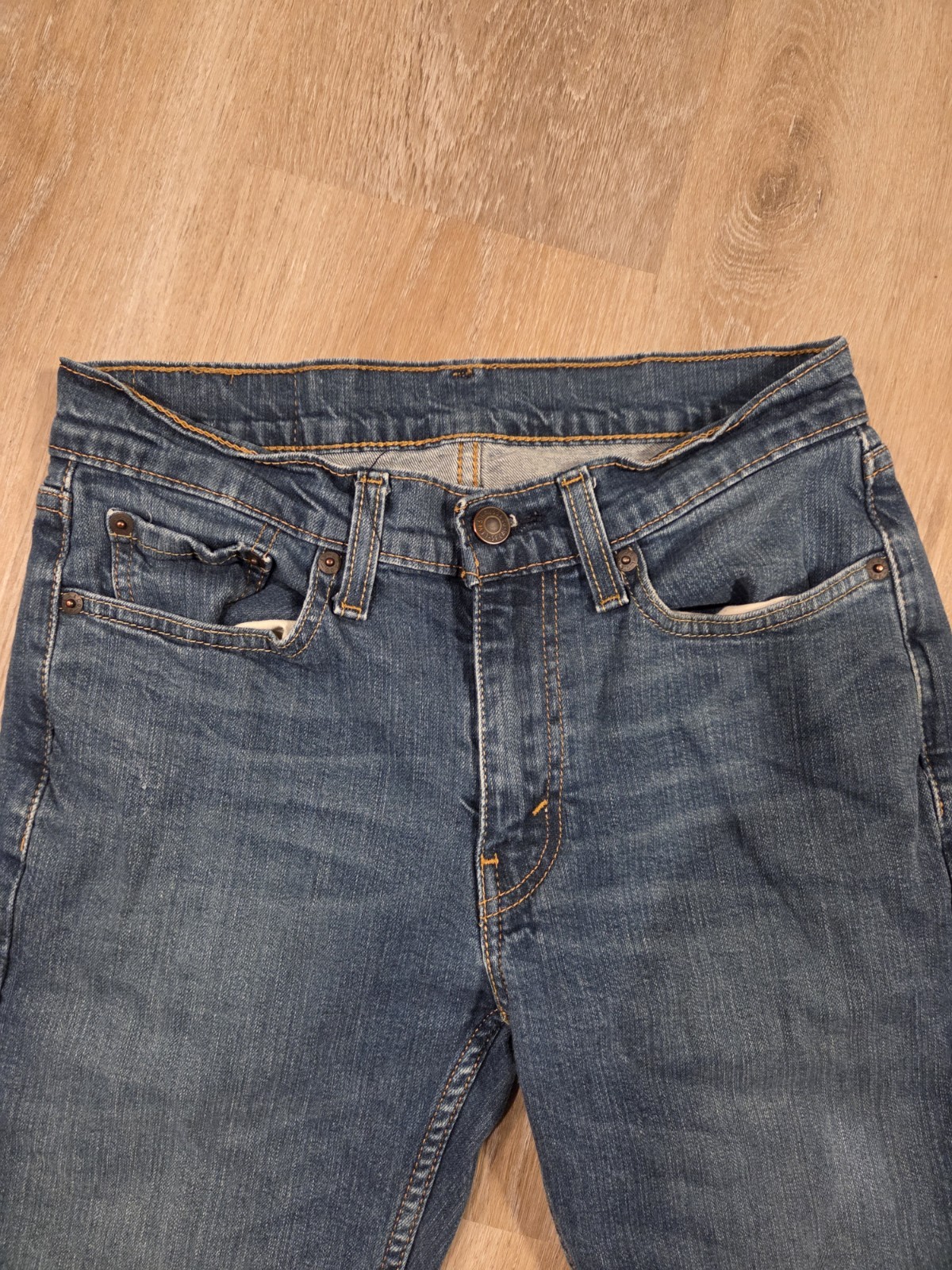 Levi’s 514 Men’s 29×30 Slim Straight Jeans Blue Medium Wash Denim 5-Pocket