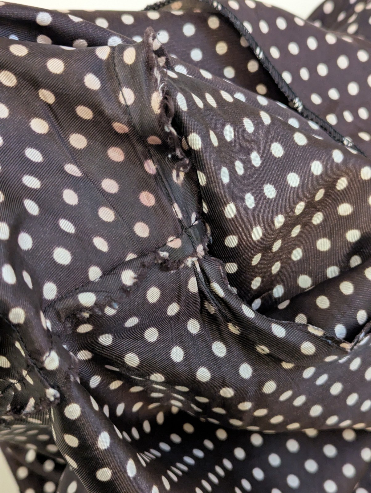 60s 70s Vintage Womens Brown Polka Dot Button Up Rockabilly Blouse Dagger Collar