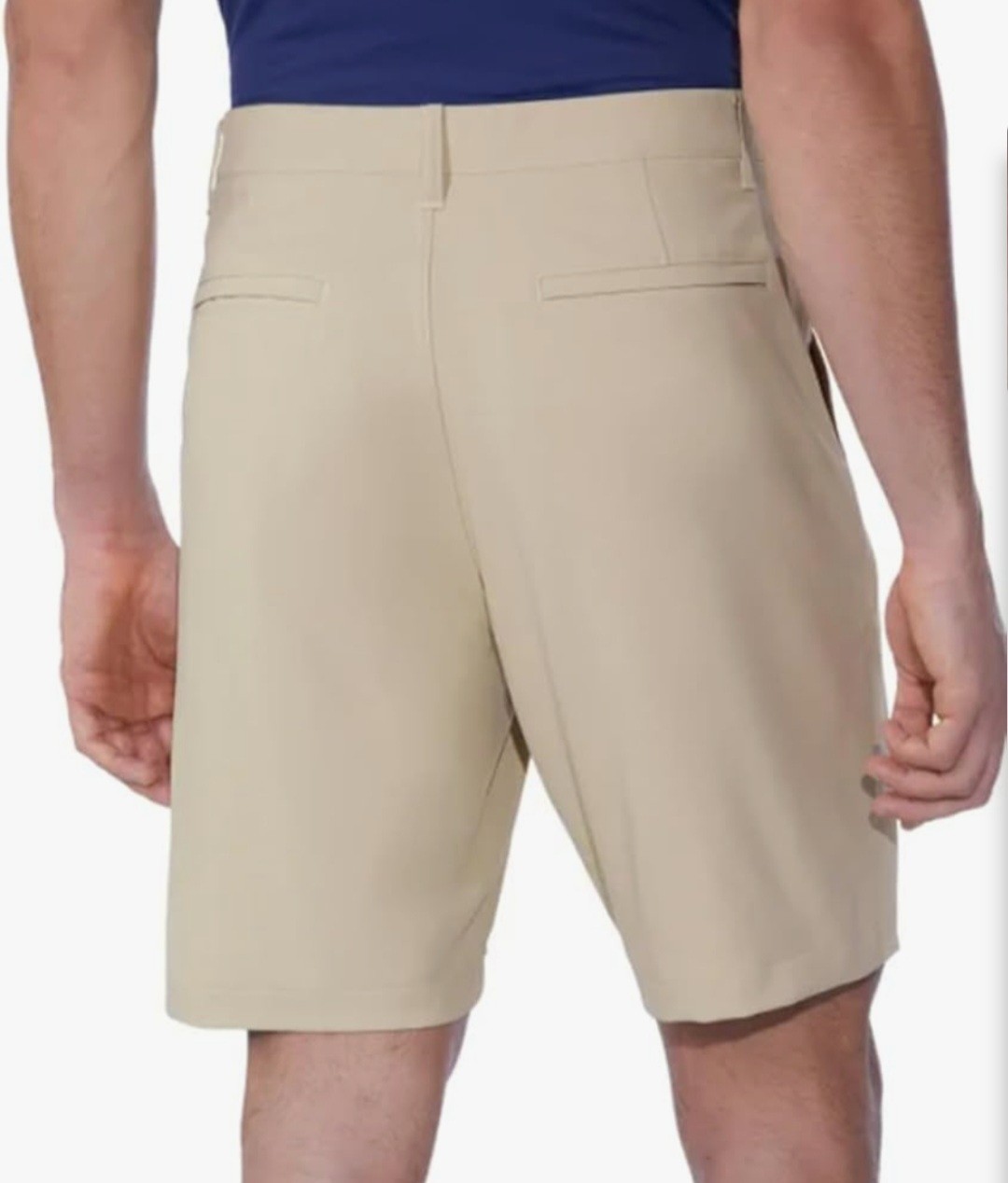 Kirkland Signature Men’s Beige Chino Shorts 8.5″ Inseam UPF 50 Stretch