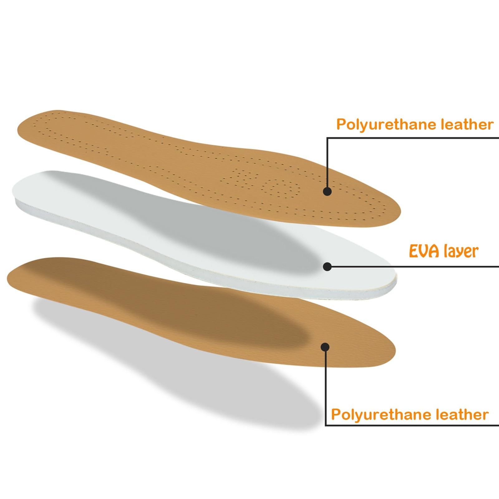 Supination Insoles,O/XO Leg Orthopedic Corrective Brown 41/42,