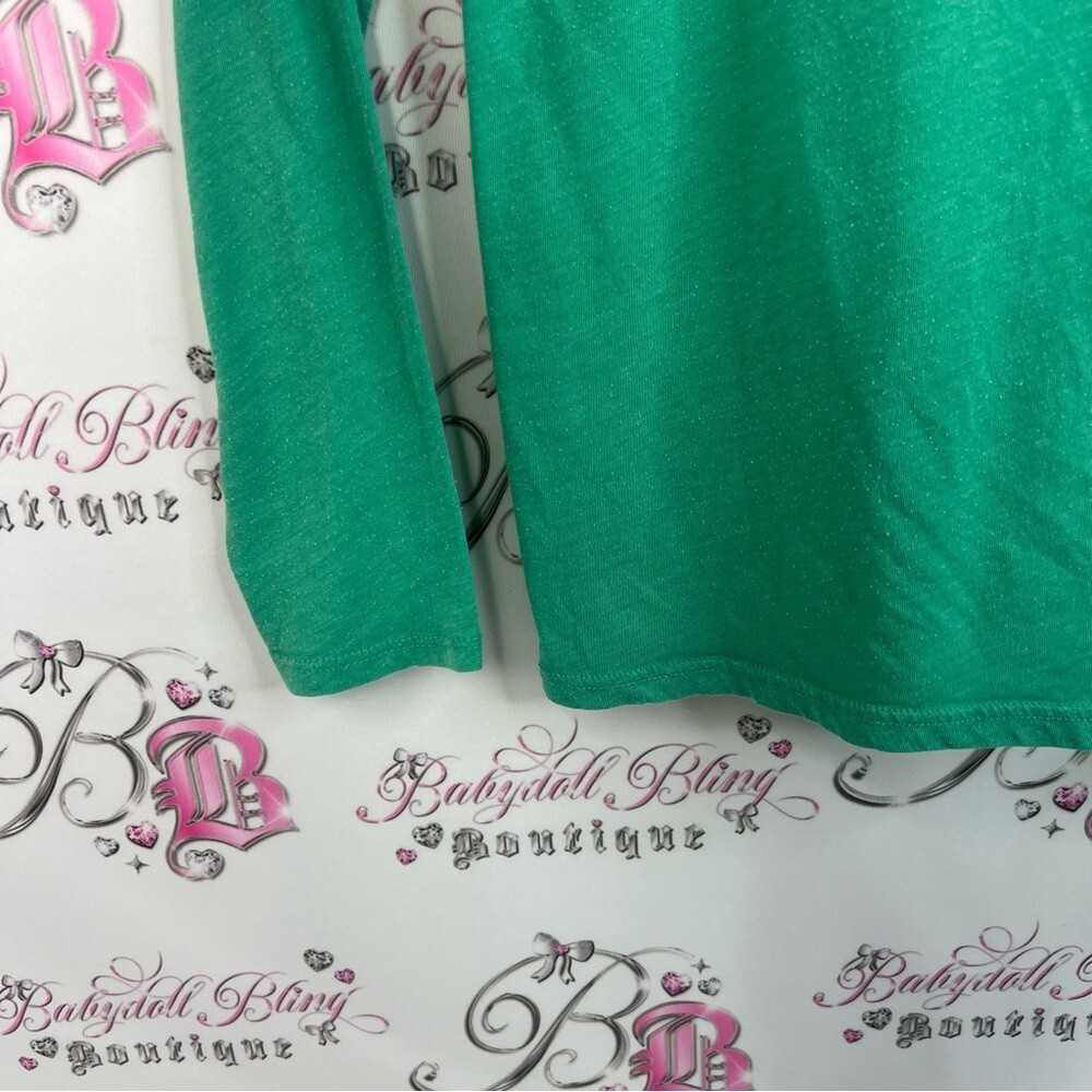 Long sleeve top stretchy Green Long Sleeve round neckline shirt green luxe