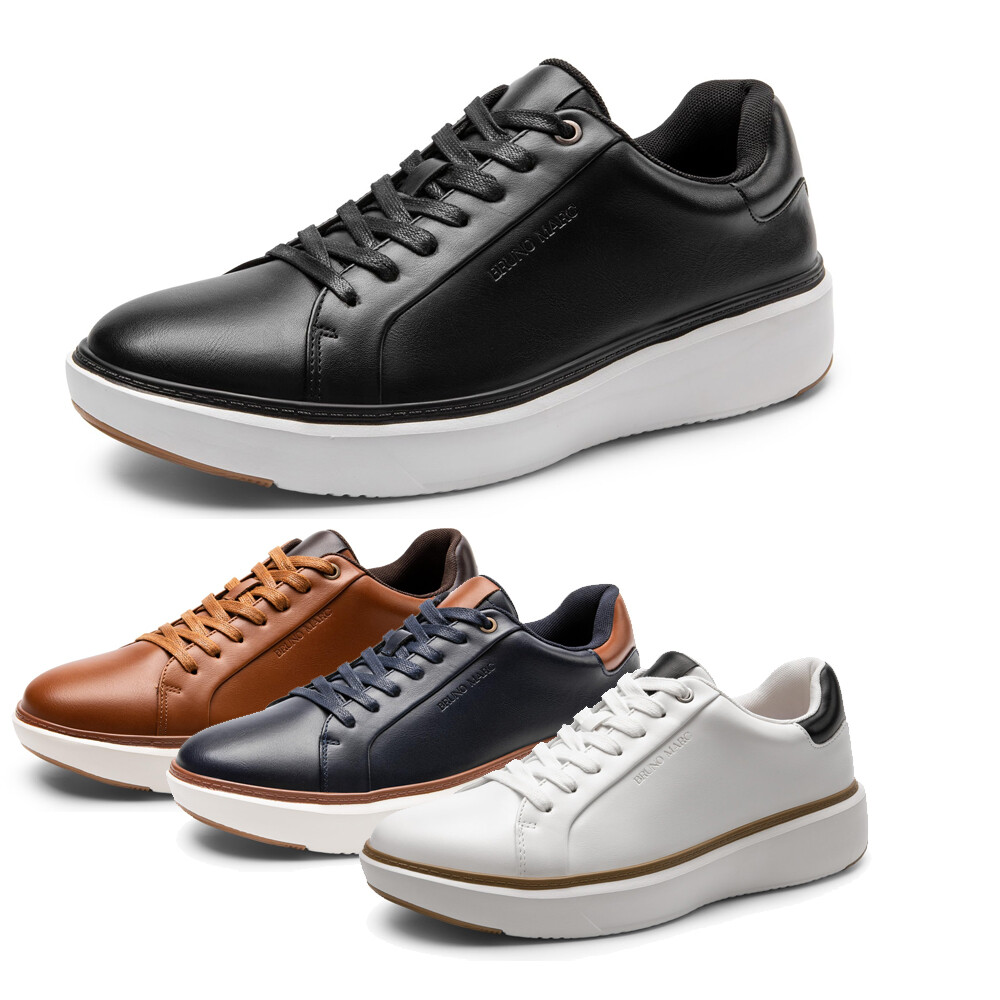 Men’s Fashion Sneakers Casual Breathable Shoes Black/White/Brown Size 8-13