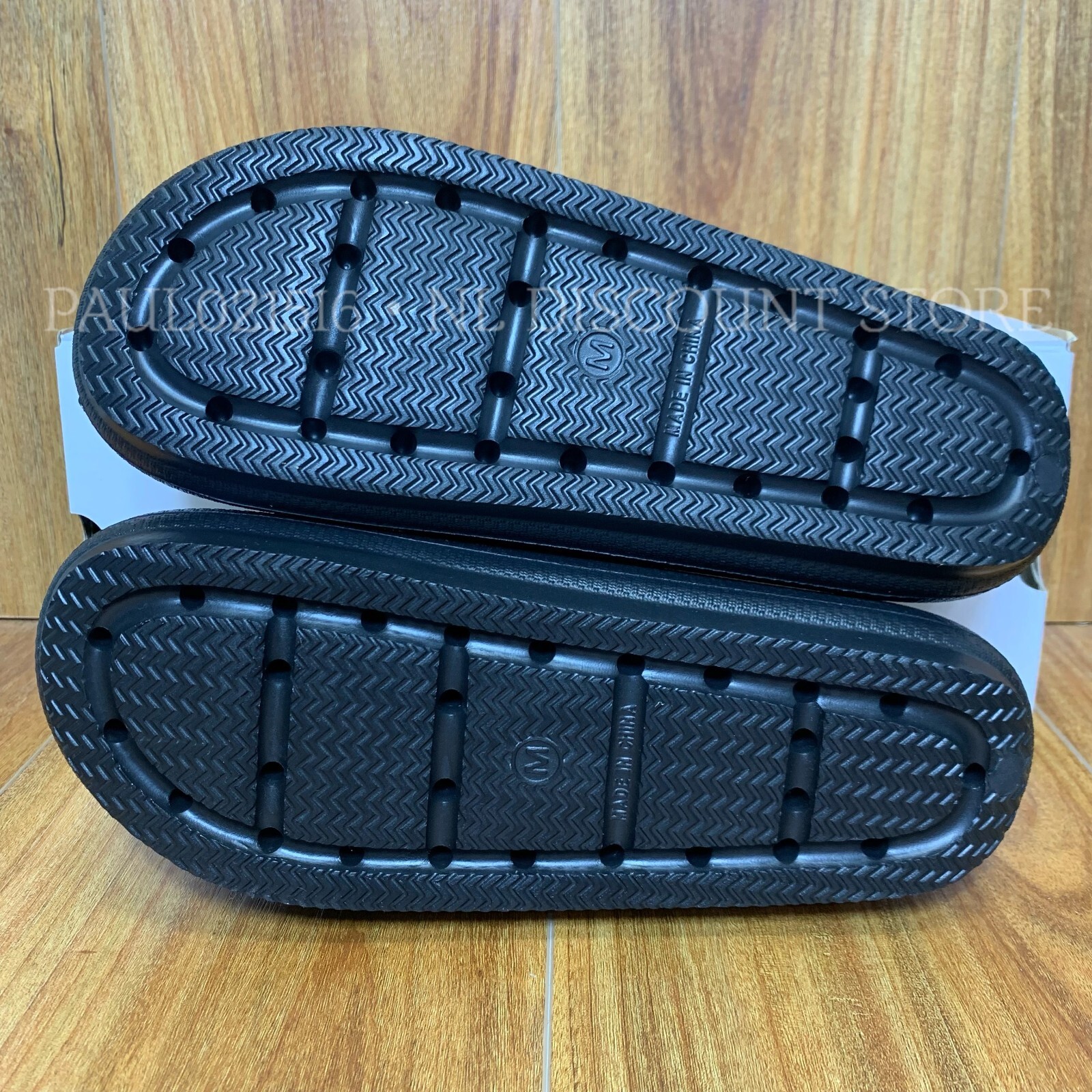 32 DEGREES COOL Cushion Slides Unisex (W)Women’s (M)Men’s ~ Black ~ XS S M L XL