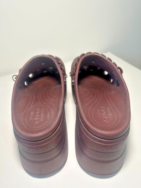 CROCS Siren Dark Cherry Chain Clog Heel W 15 M 13 Comfort Platform Waterproof