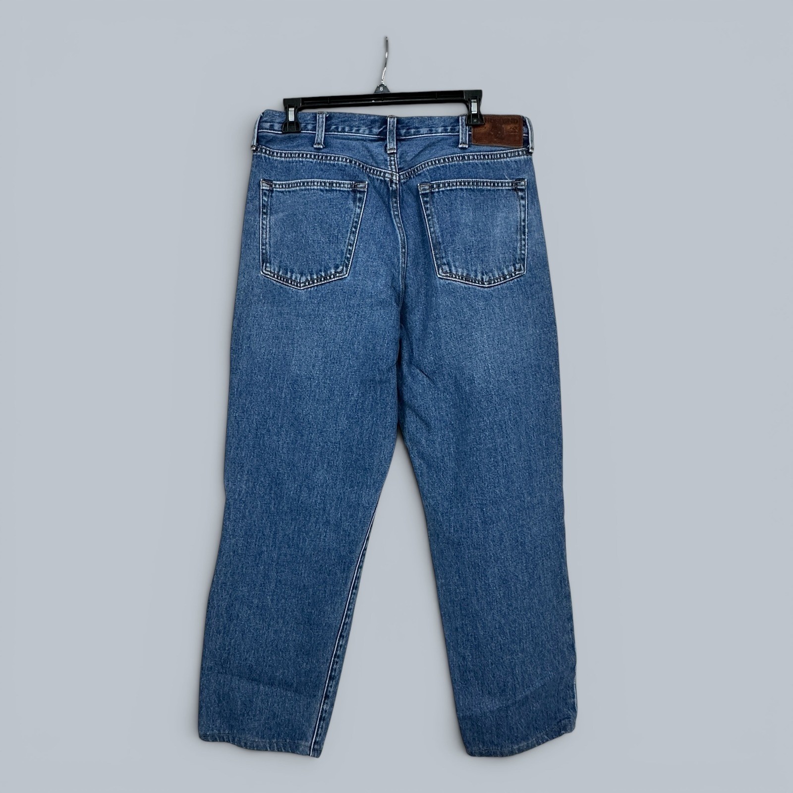 Lands End Square Rigger Mens Relaxed Fit Jeans Blue Denim 33×28 501601 F18