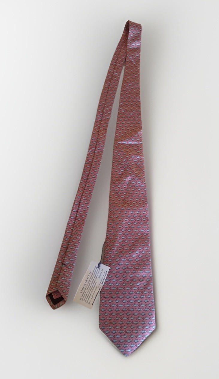 Vineyard Vines Martha’s Vineyard Bonefish 100% Silk Tie Made In USA $75