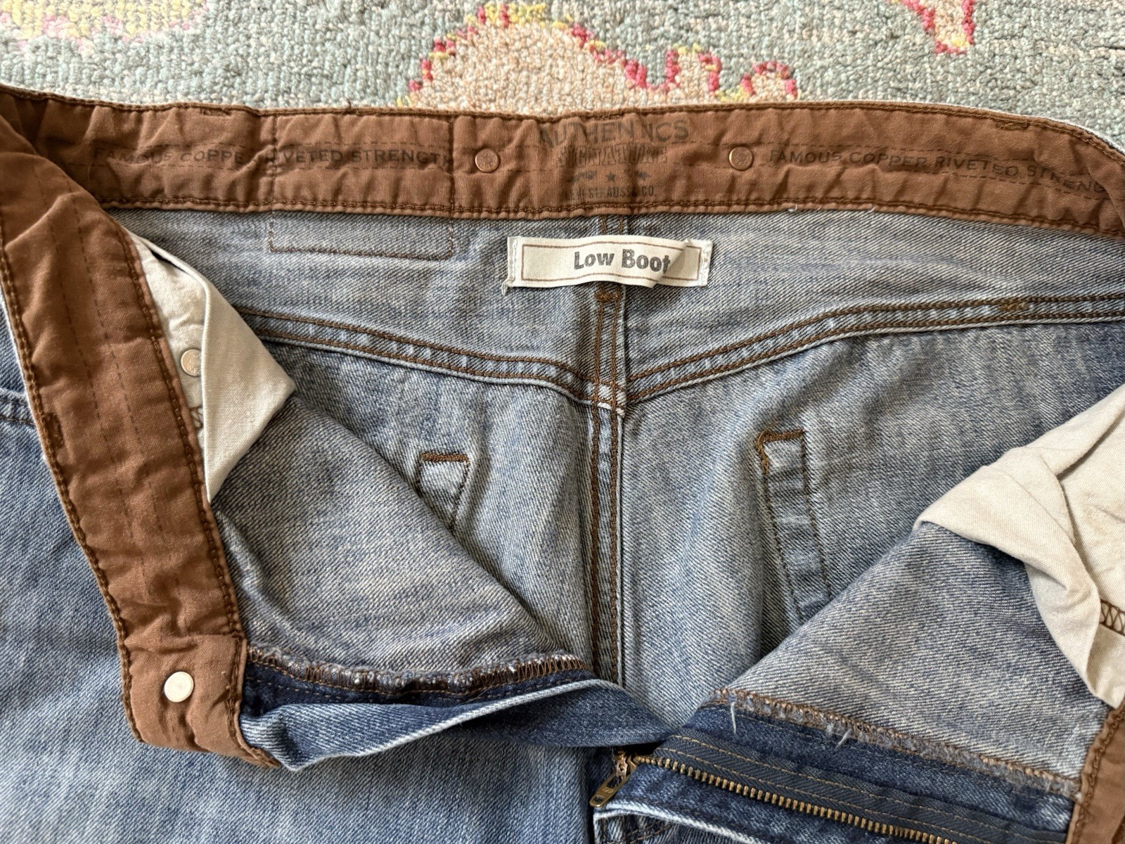 Levi’s Authentics Signature Copper Riveted Men’s Y2K Low Boot Jeans Medium 36×34