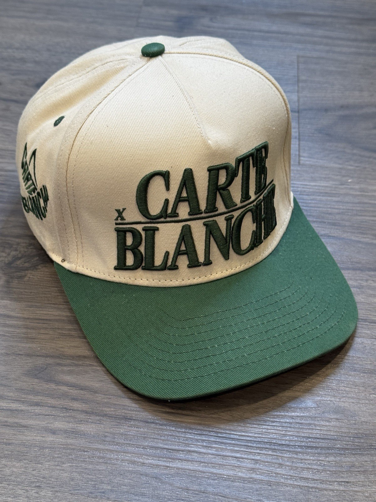 Carte Blanche Hat Snapback Beige Green PFD Streetwear Skate Skateboard Casual