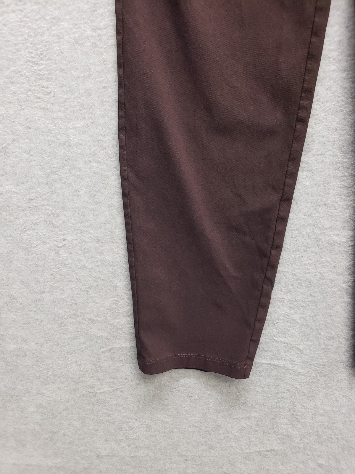 89th & Madison Women Pant 10 Brown Straight Leg High Rise Stretch Casual Career