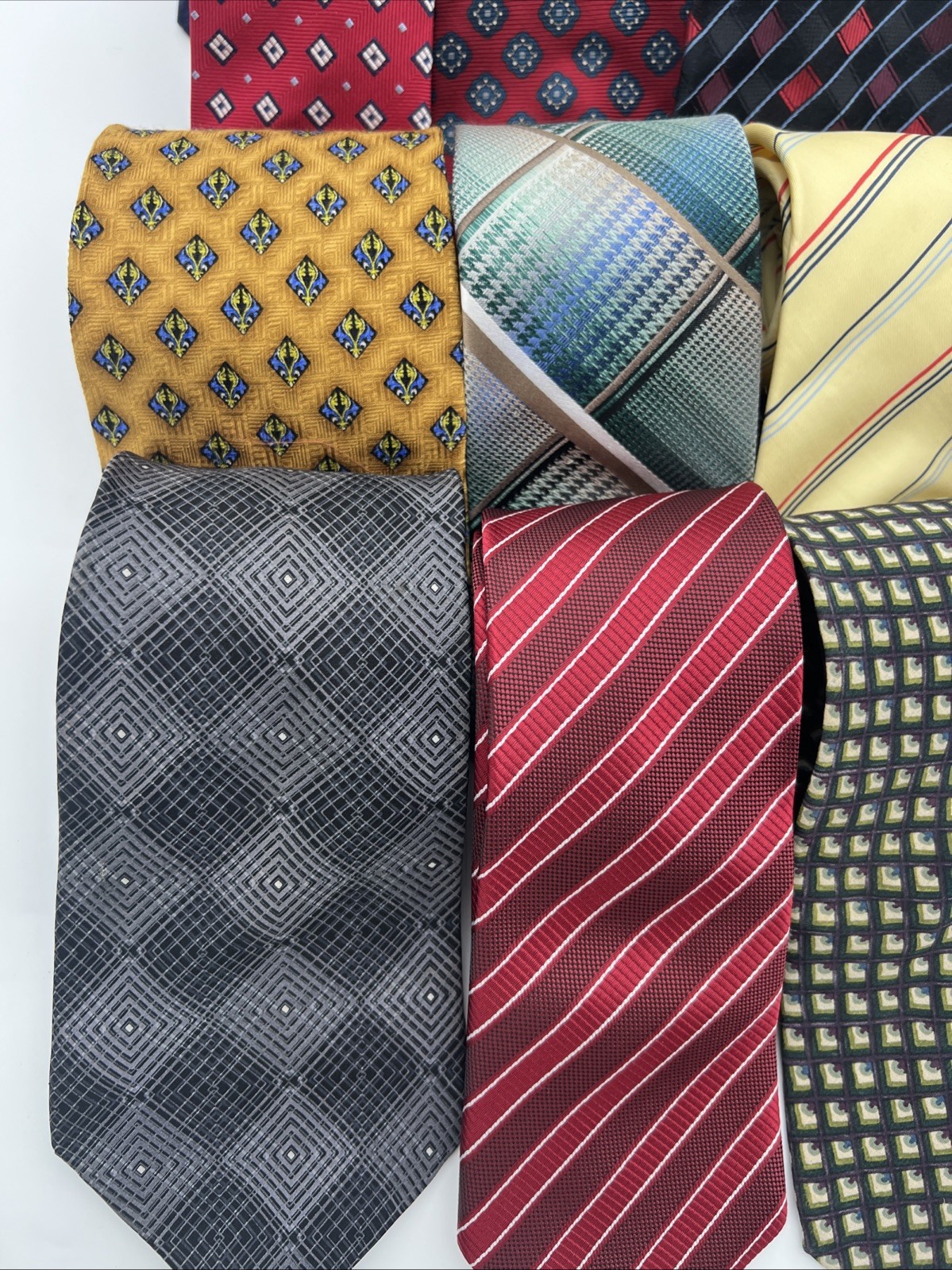 Lot of 20 100% Silk Ties Various Brands/ Colors/ Prints All Wearable Or Crafts