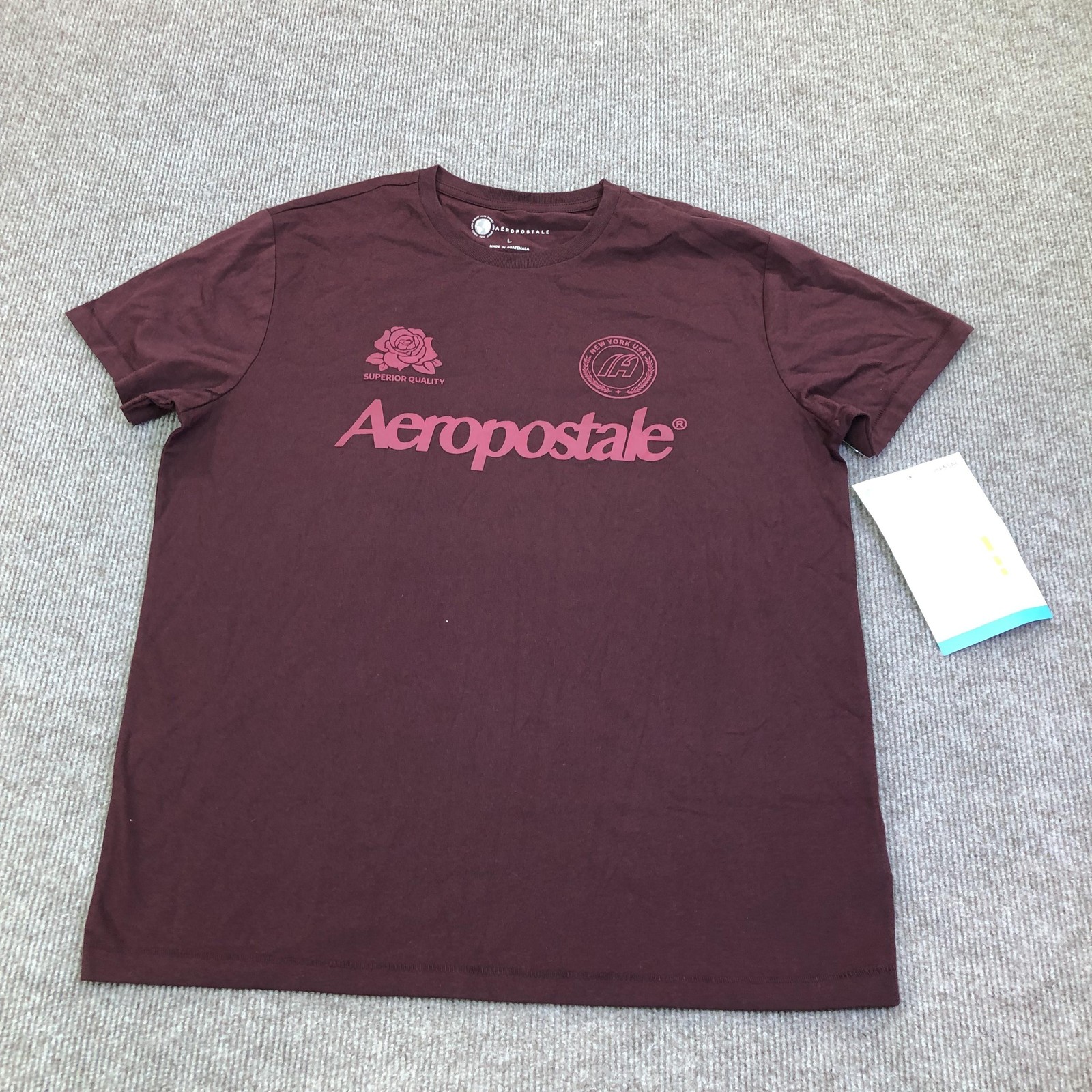 Aeropostale Shirt Mens Large Red Superior Quality New York Graphic Tee Tagless