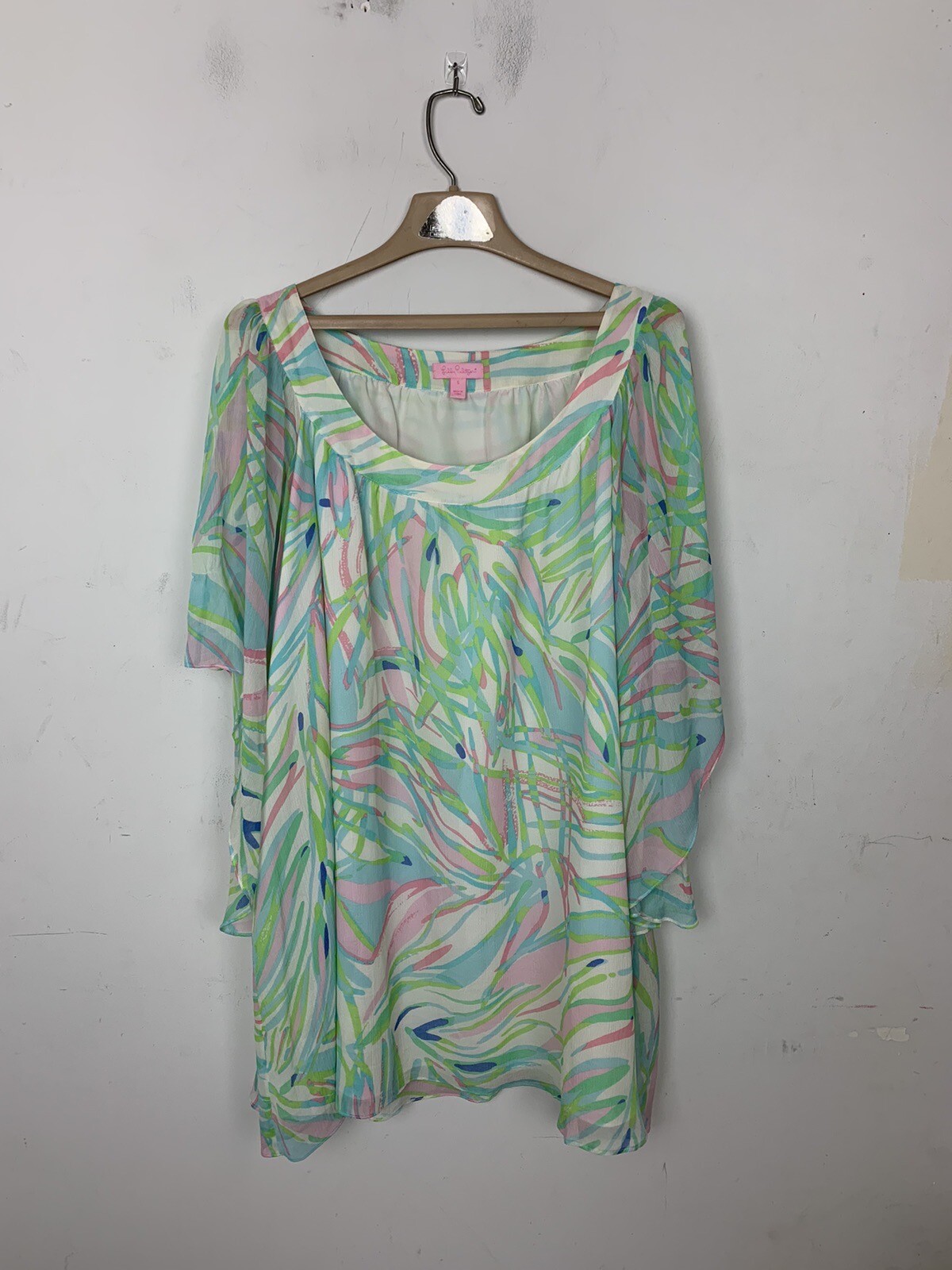 Lilly Pulitzer Women Kaftan Dress Small Silk Tropical Resort Cruise Preppy Retro