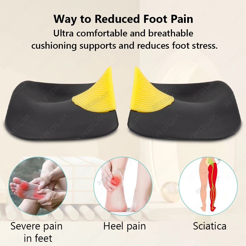 Layered Arch Correction Insoles TPU Material 3 Height Settings Removable Arch Su