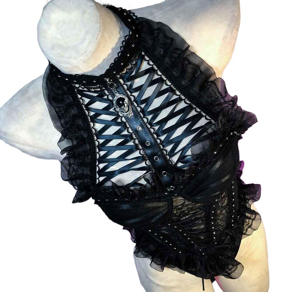 Goth Tops Gothic Tank Punk Rock Clothes Y2K Grunge Emo Clothing Kawaii Vintage