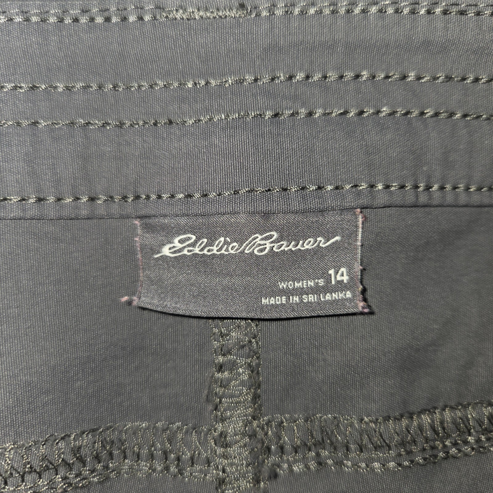 Eddie Bauer Rainier Capris Women’s 14 Gray Hiking Pants Utility C1061086