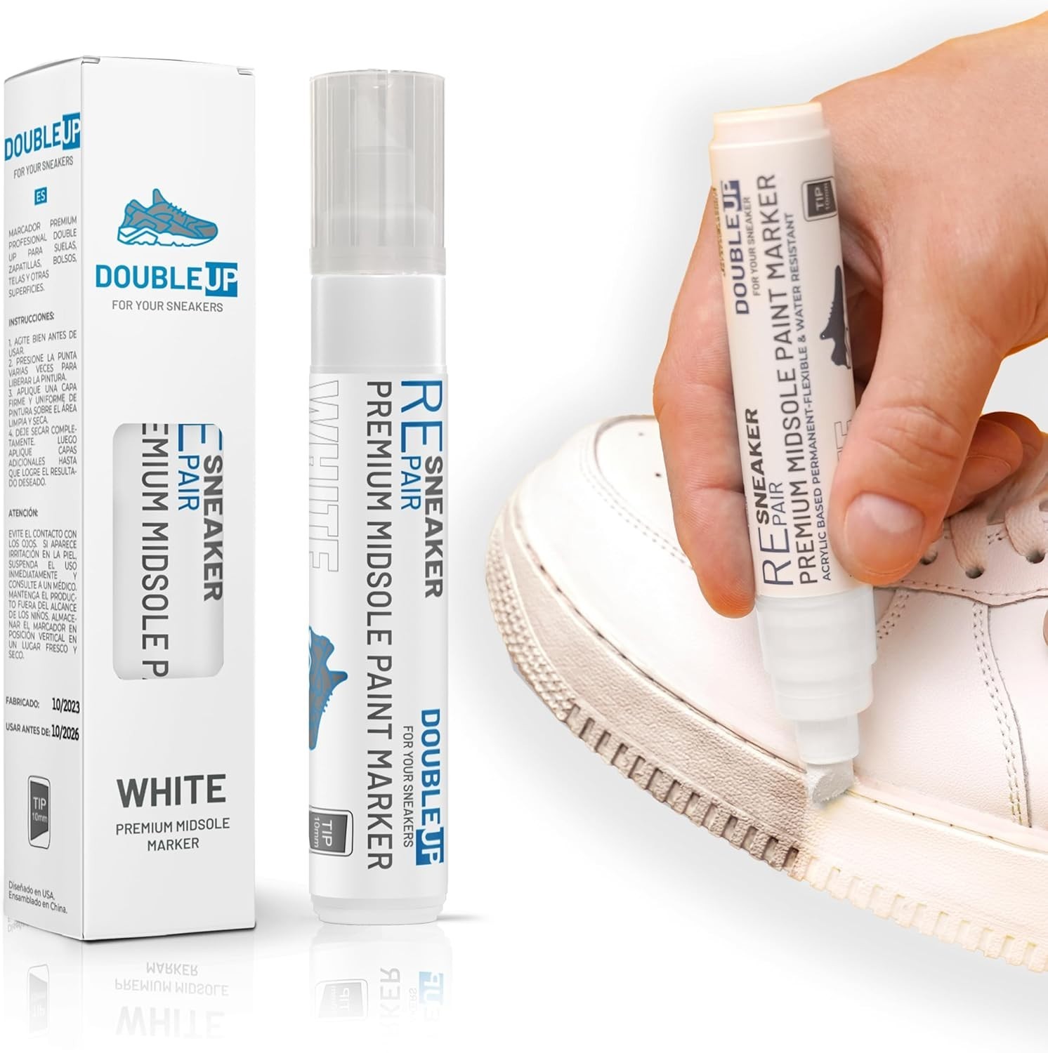 “Premium White Sneaker Eraser Paint Pen, Midsole Shoe Whitener Marker for Snea..
