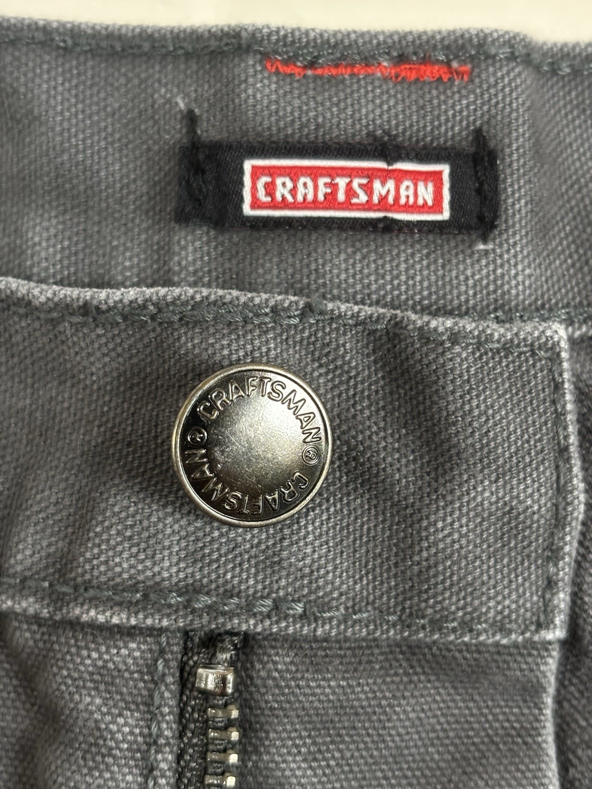 Craftsman Carpenter Jeans Mens 42×30, Gray Denim Vintage Workwear Y2K Sears