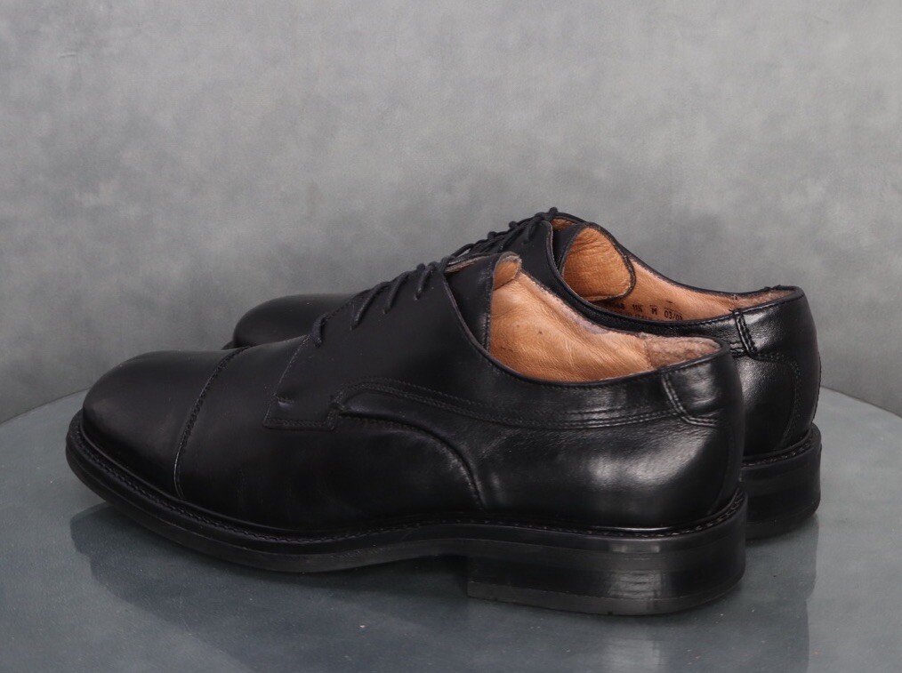 Bostonian Cap Toe Black Leather Dress Shoes Men’s Size 11.5 Made In Italy