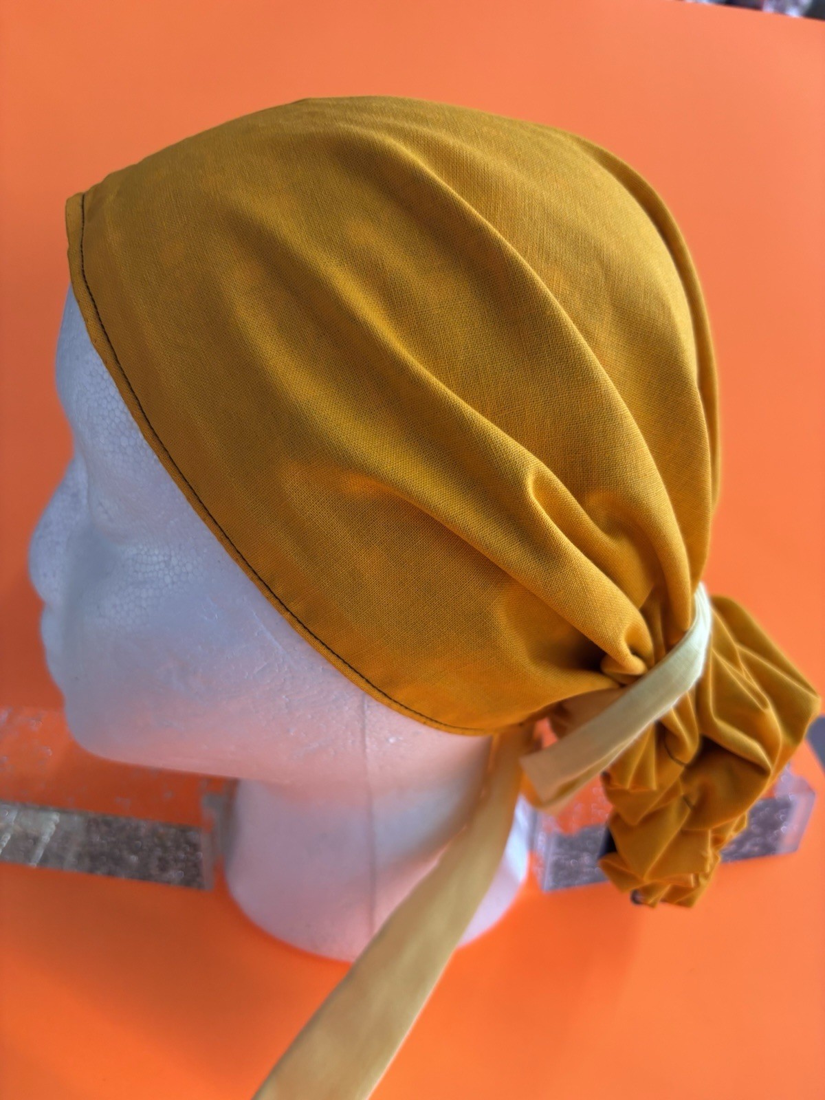 Patterned Solid Yellow Multicolor Scrub Caps Tie Back Unisex Medical Lot
