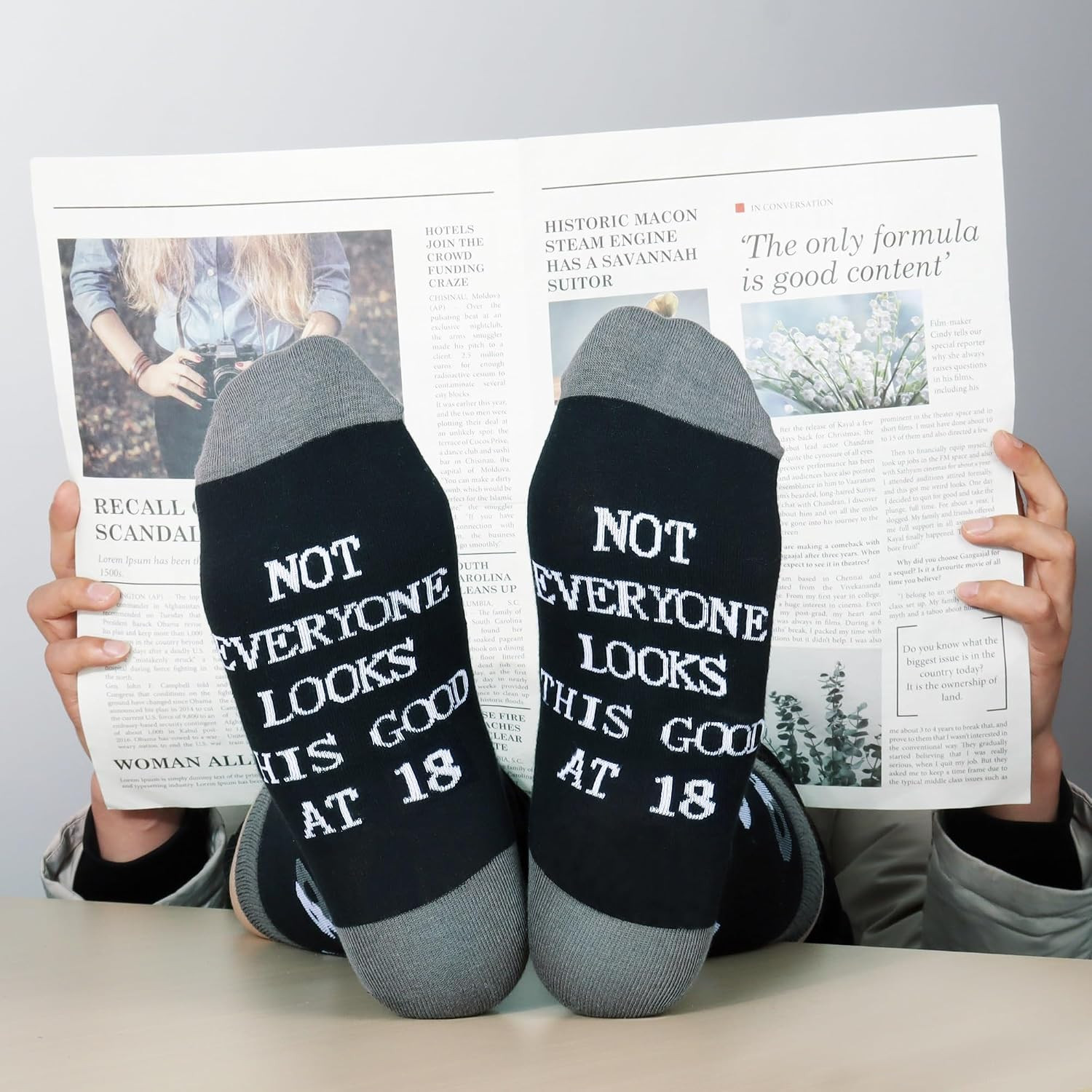 30Th 40Th 50Th 60Th 70Th Birthday Gifts for Men Black Crew Cotton Socks