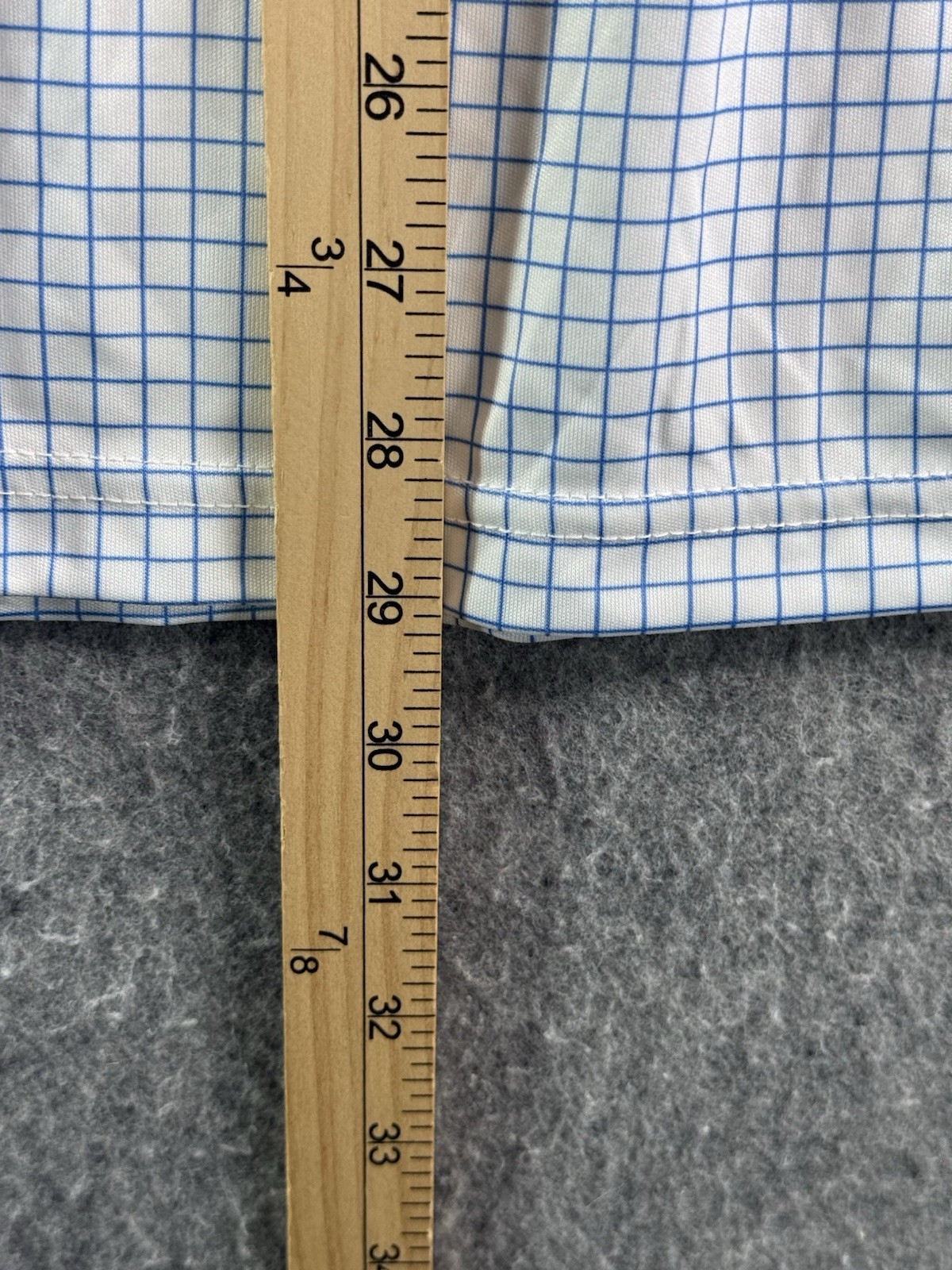 Collars & Co Polo Shirt Mens Large Relaxed Blue & White Check Dress Collar NWT