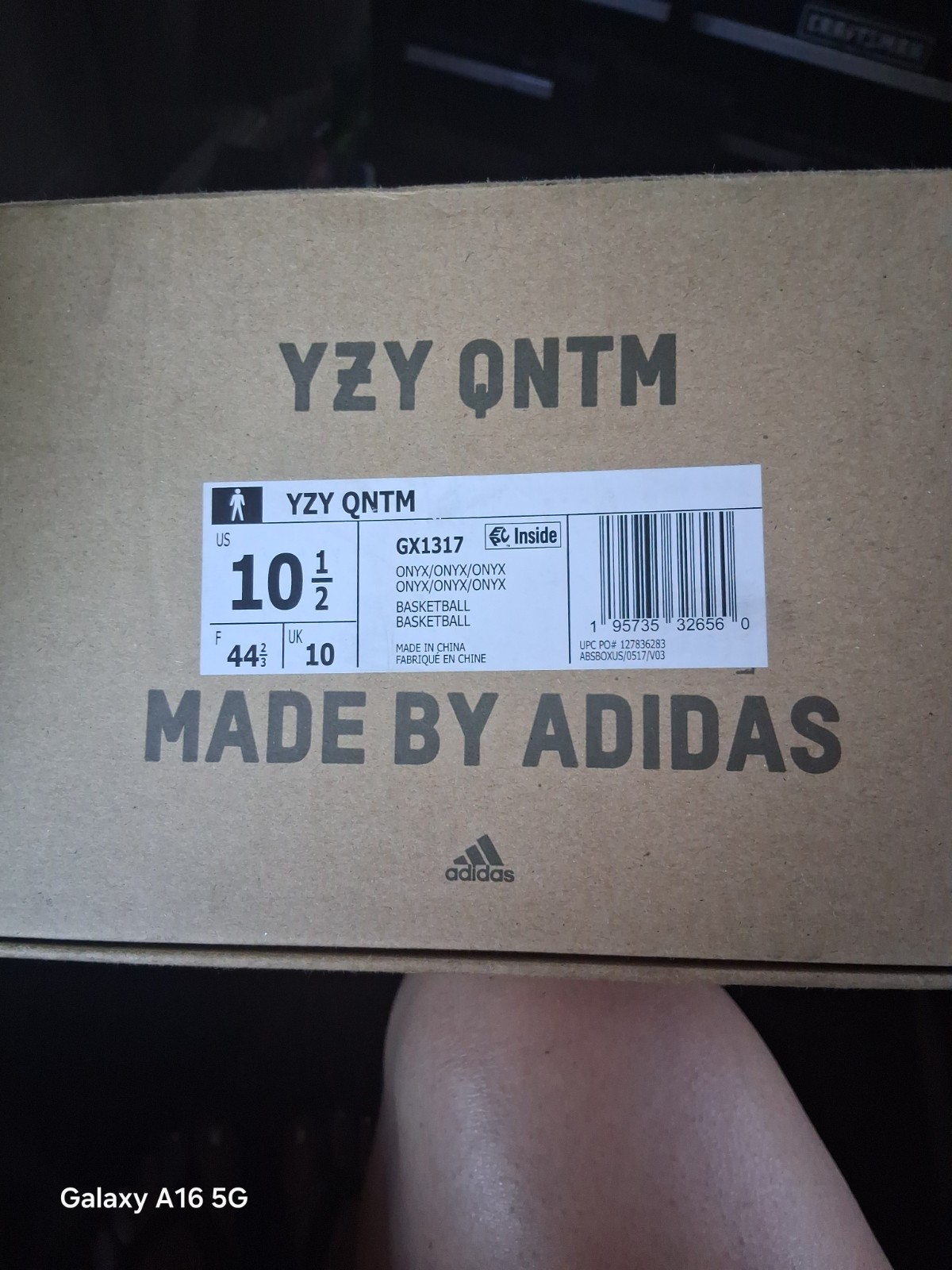 adidas Yeezy QNTM Men’s Mid-Top Basketball Sneakers Onyx Black GX1317 2021