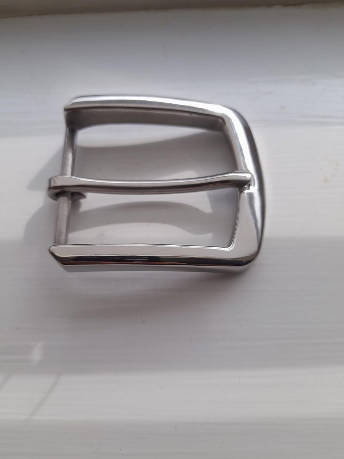 1.5 Inch Stainless Steel Belt Buckle Single Prong Square Fits 38-40mm Belts