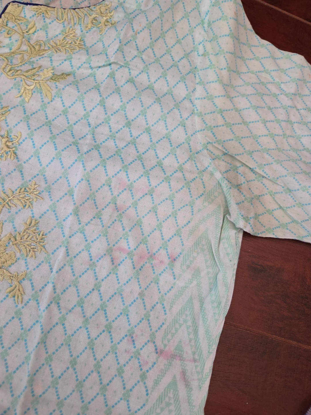 Womens Pakistani Indian 2 Shirts Embroidered Lawn Cotton Silk