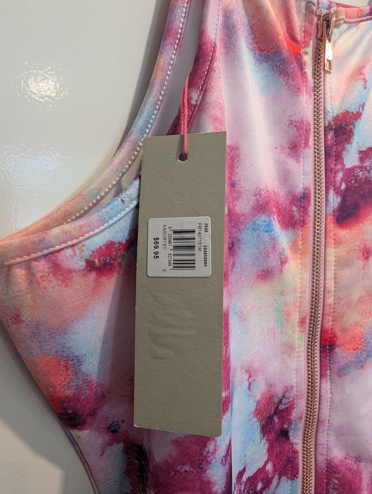 Paint It Red Dress New Tags Size S Watercolour Tie Dye Singlet Mini RRP $69.95