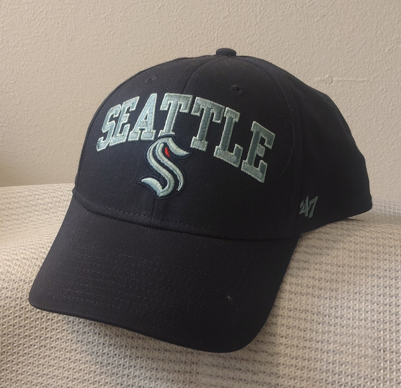 ’47 Seattle Solid Black Baseball Cap Hat One Size Unisex Adults