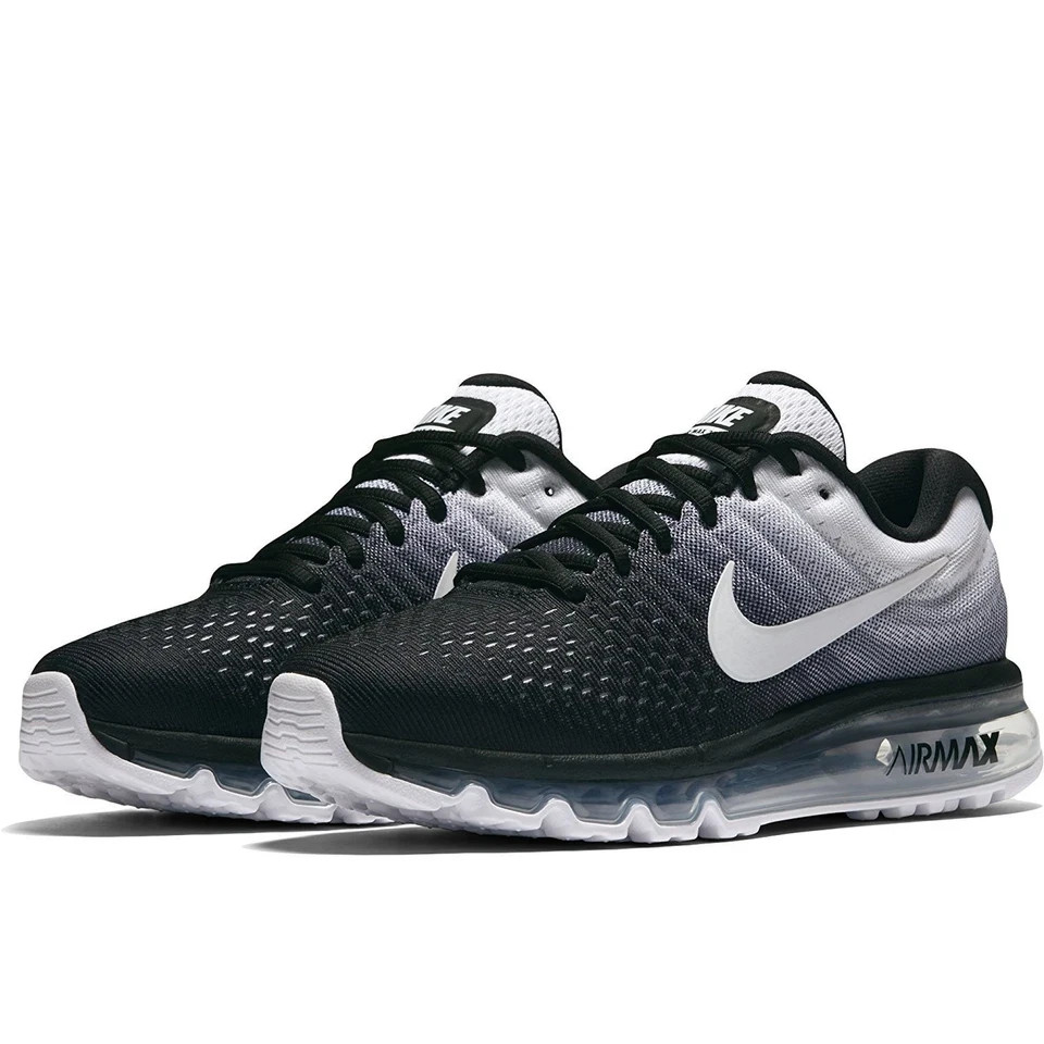 Mens US 7-13 Nike Air Max 2017 Black/White Runners Casual Sneakers Brand New✅