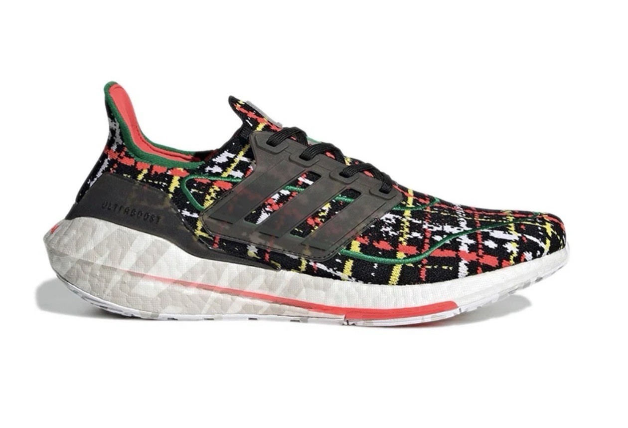 Size 8.5 – Palace x adidas UltraBoost 21 Black Multicolor Skating Sneakers