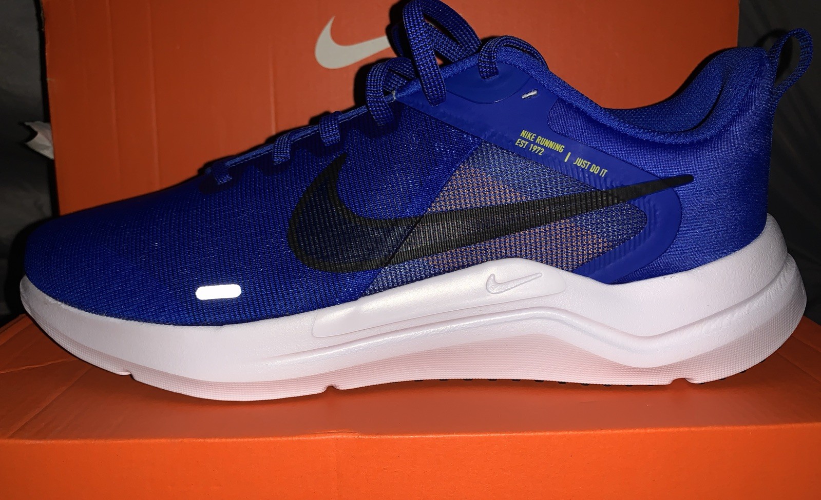 Nike Downshifter 12 Racer Blue White Men’s Running Shoes DD9293-402 Size 11.5