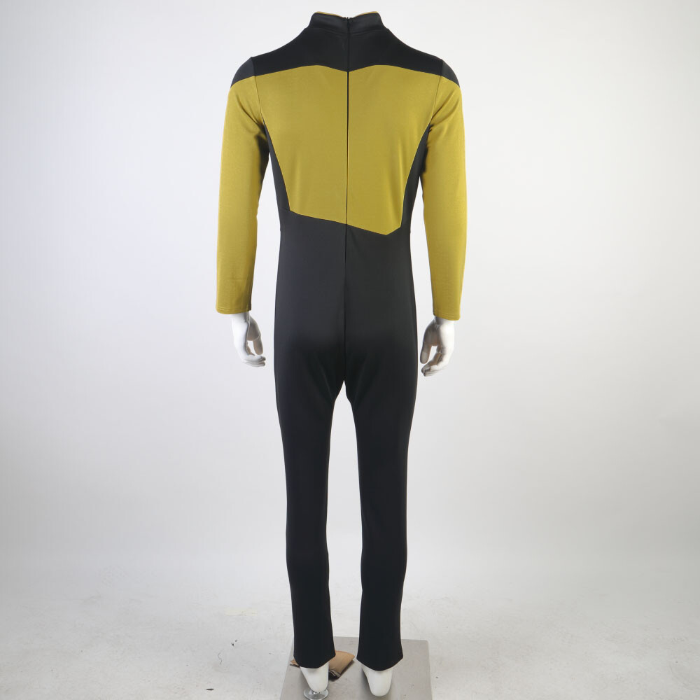 For The Next Generation Picard Red Jumpsuit TNG Data Gold Blue Uniform Costume