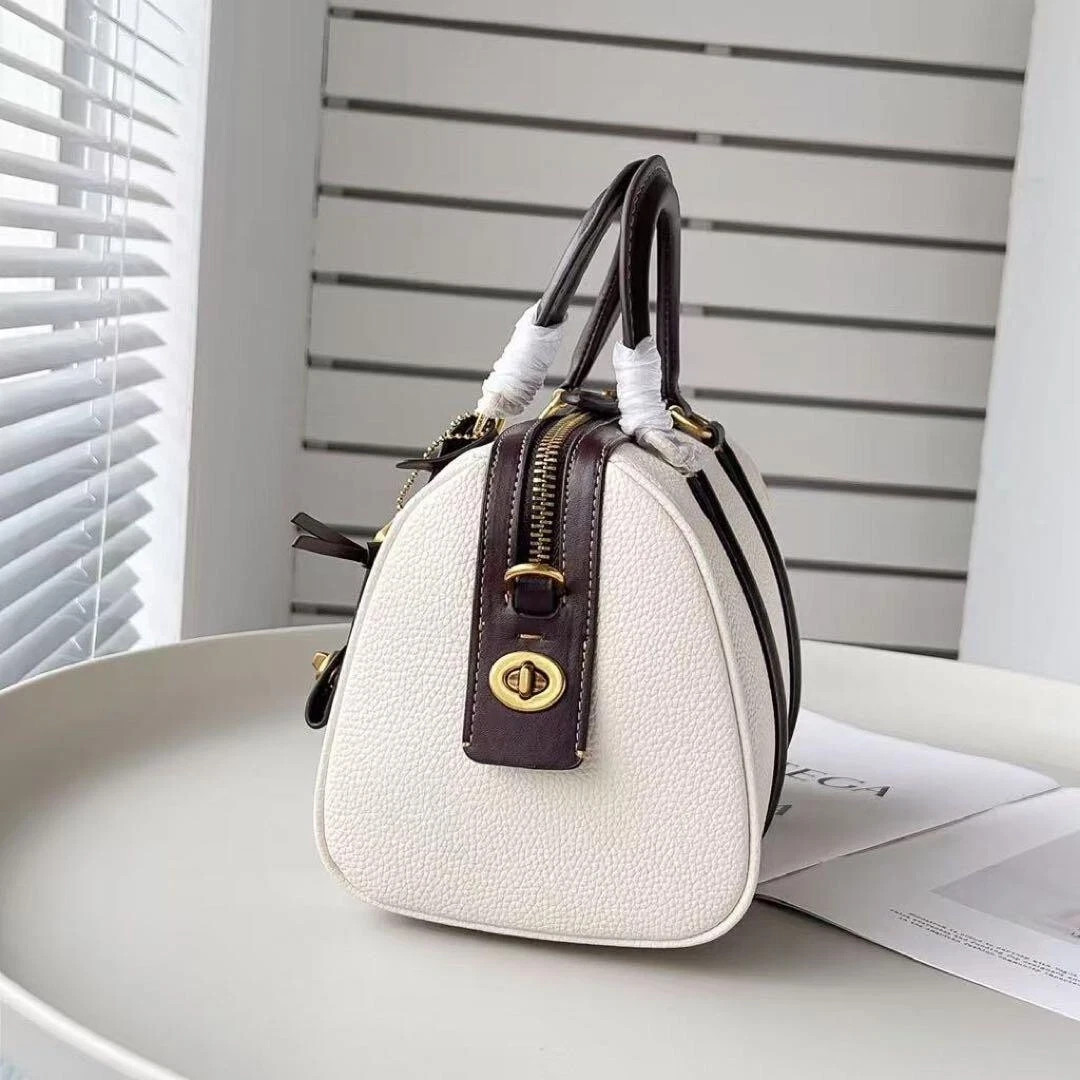 Coach Ruby Satchel 25 Color Block C8530 H 7.09 in × W 9.84 in × D 5.71 in White