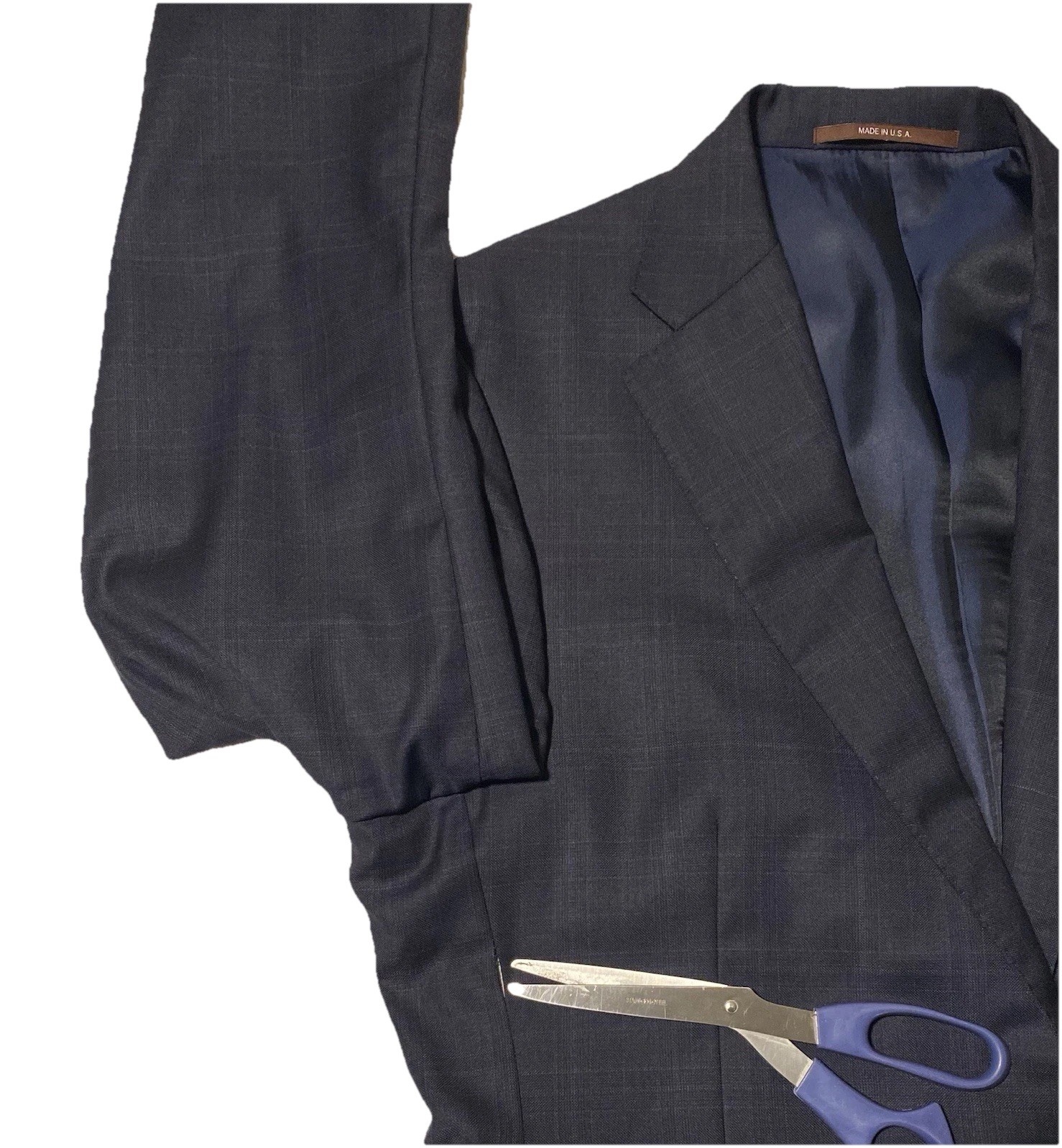 Hickey Freeman Beacon 2-Piece Men Suit Plaid Worsted Wool Size 42L-35 Made USA