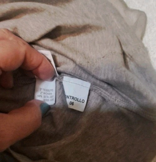 Brunello Cucinelli Italy Silk Cotton Layered Taupe Vneck Tank Top Small Luxury