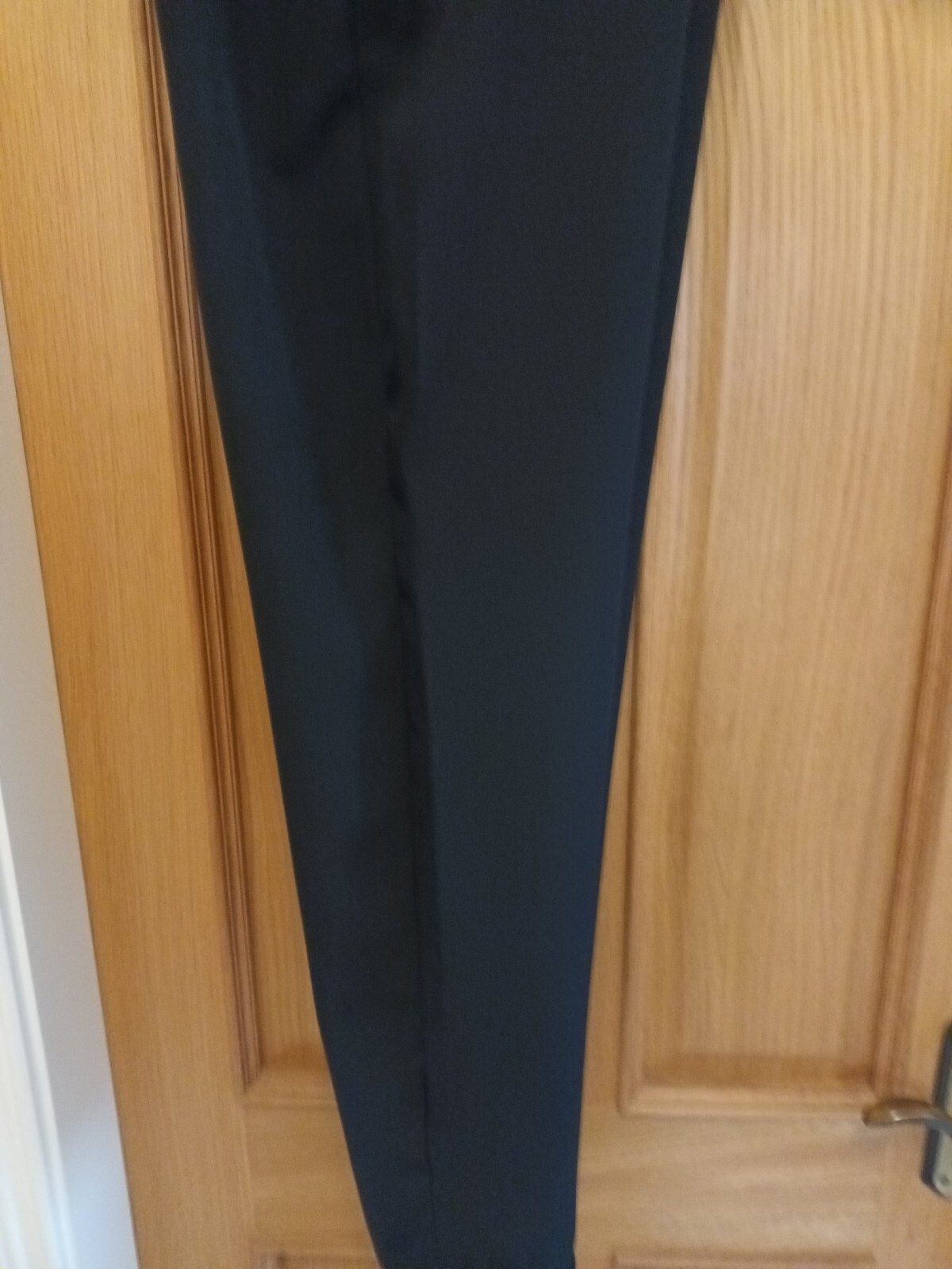 LADIES BLACK HALF ELASTICATED STRETCH WAIST SIZE 10