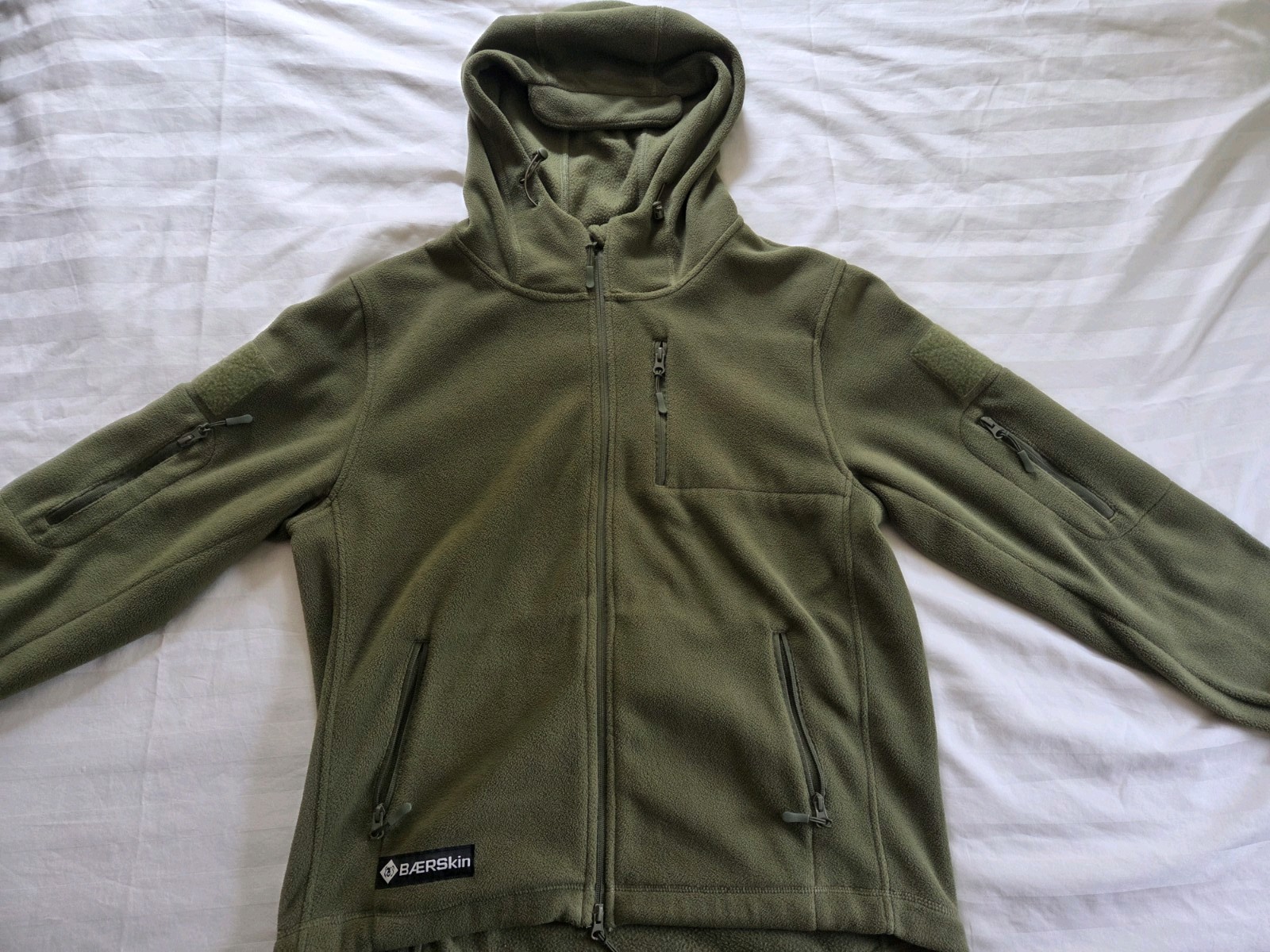 BAERSkin Tactical Hoodie Jacket Men 5.0 Military Style Fleece Hunter Green sz L