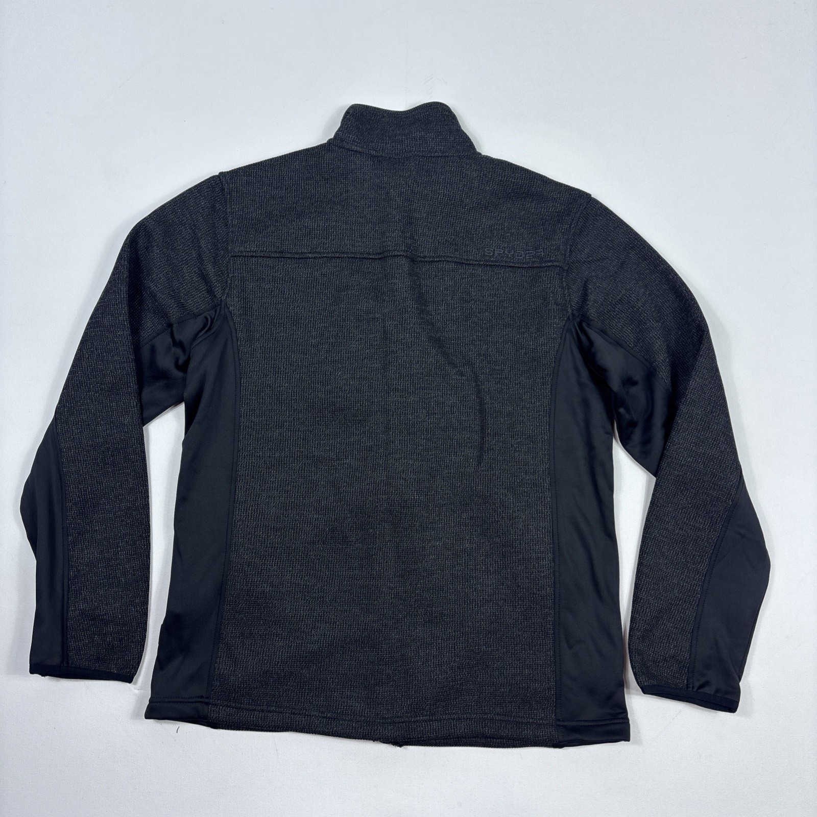 Spyder Mens Full Zip Black Jacket Fleece Lined Medium