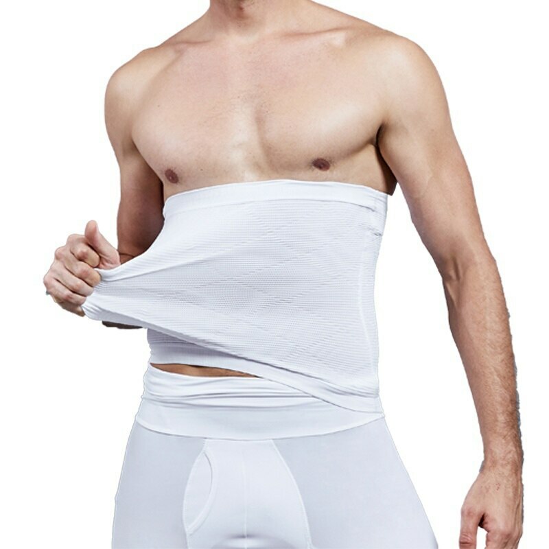 Men’s Compression Elastic Waist Trainer Clincher Girdle Weight Loss Body Shaper