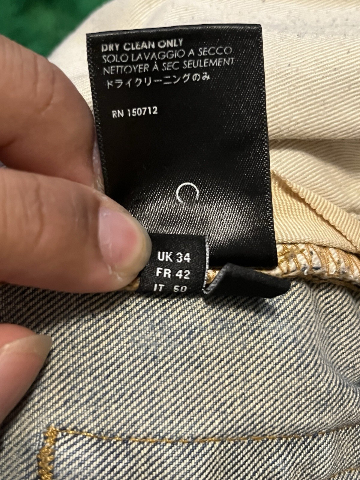 Amiri MX1 dirty indigo bandana patch jeans size 34