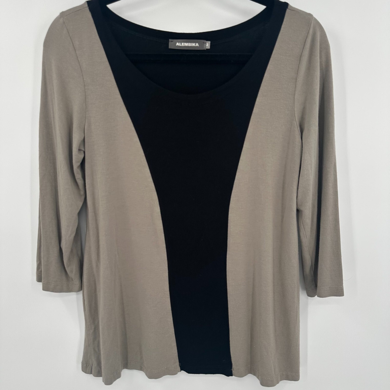 Alembika Tunic Top Women’s 3 Multi Lightweight Long Sleeve Round Neck Pullover