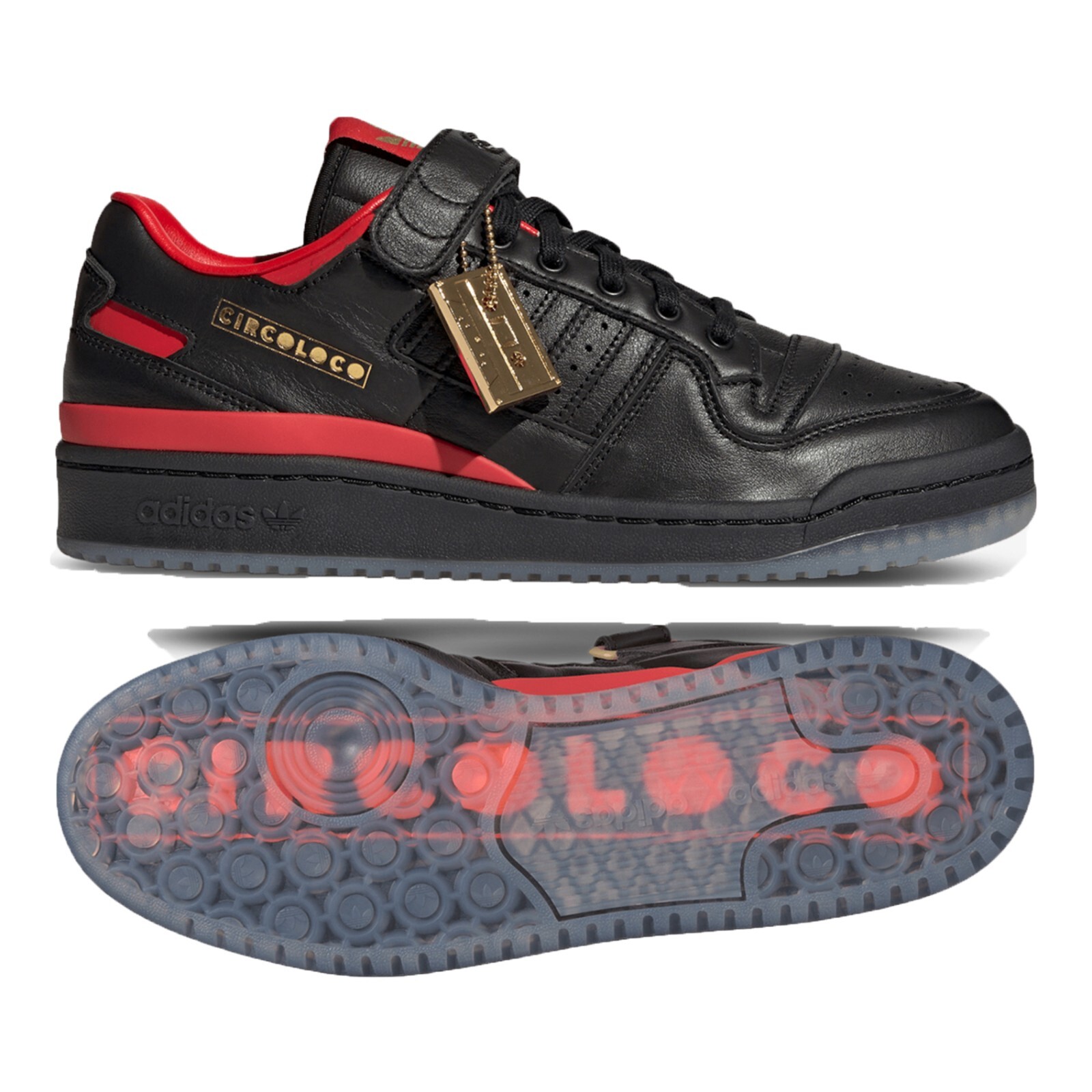 Adidas Originals Forum Low x Circoloco Core Black/Vivid Red HQ3618 Men’s Shoes