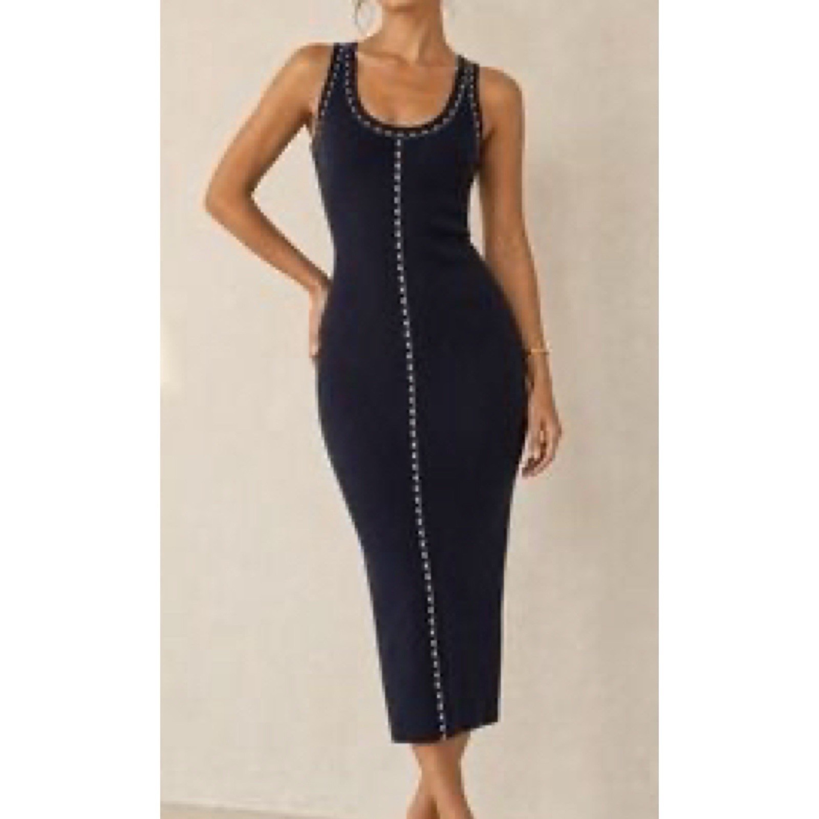 House Of Harlow 1960 Ribbed Midi Dress