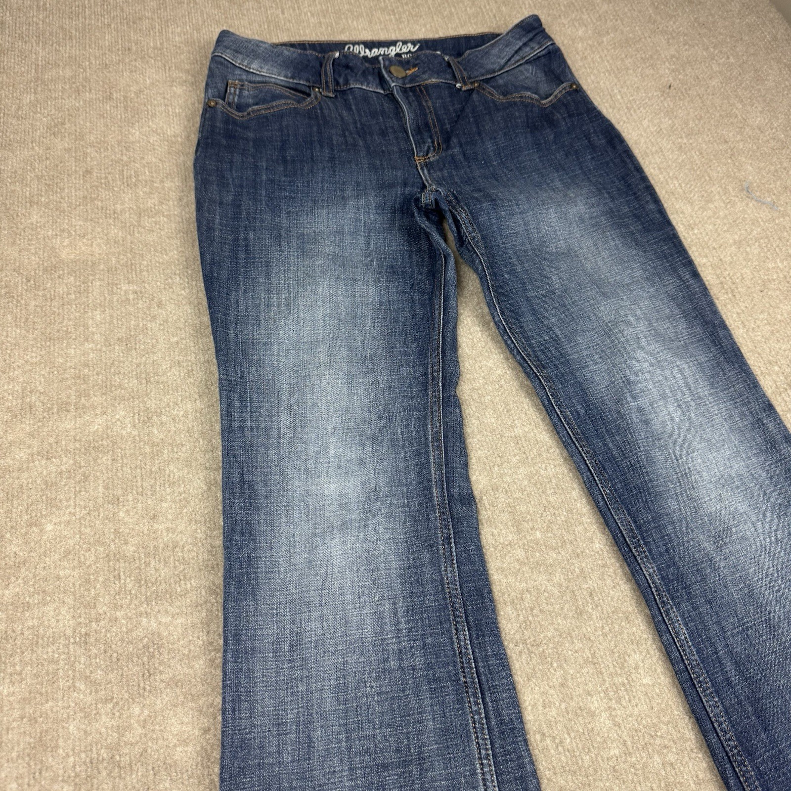 Wrangler Boot Cut Jeans Womens 7×34 Blue Stretch Denim Mid Rise Western 30×34