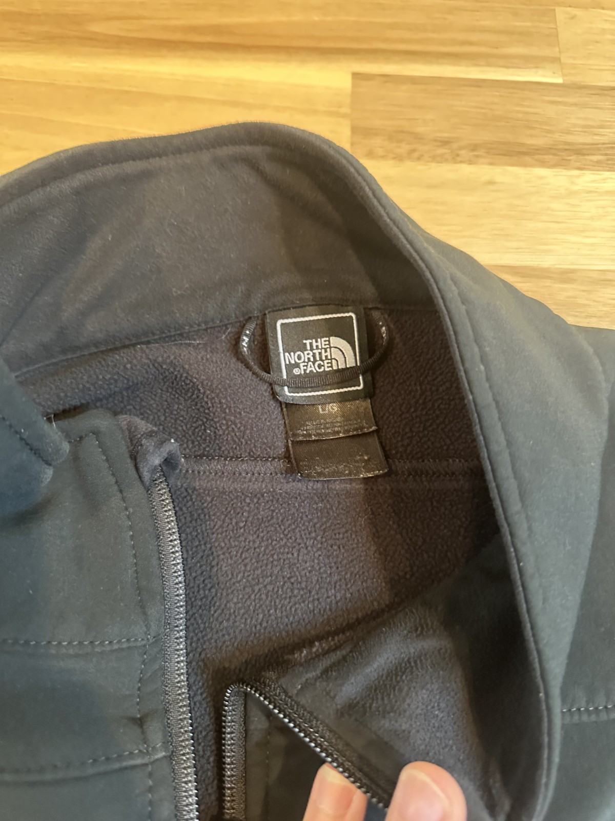 The North Face TNF Apex Jacket Mens L Softshell Full Zip Fleece Lined AS IS