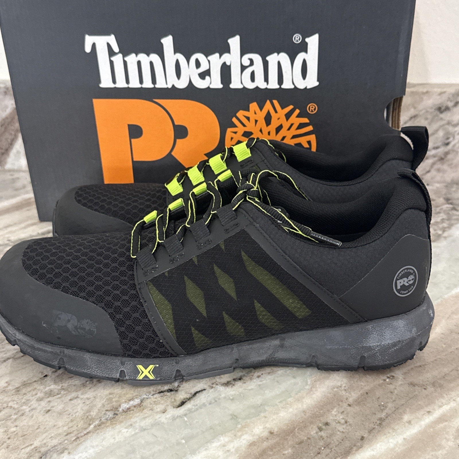 NEW Timberland Pro Men’s Radius Black CompositeToe Work Shoe TB0A27X5 13 M