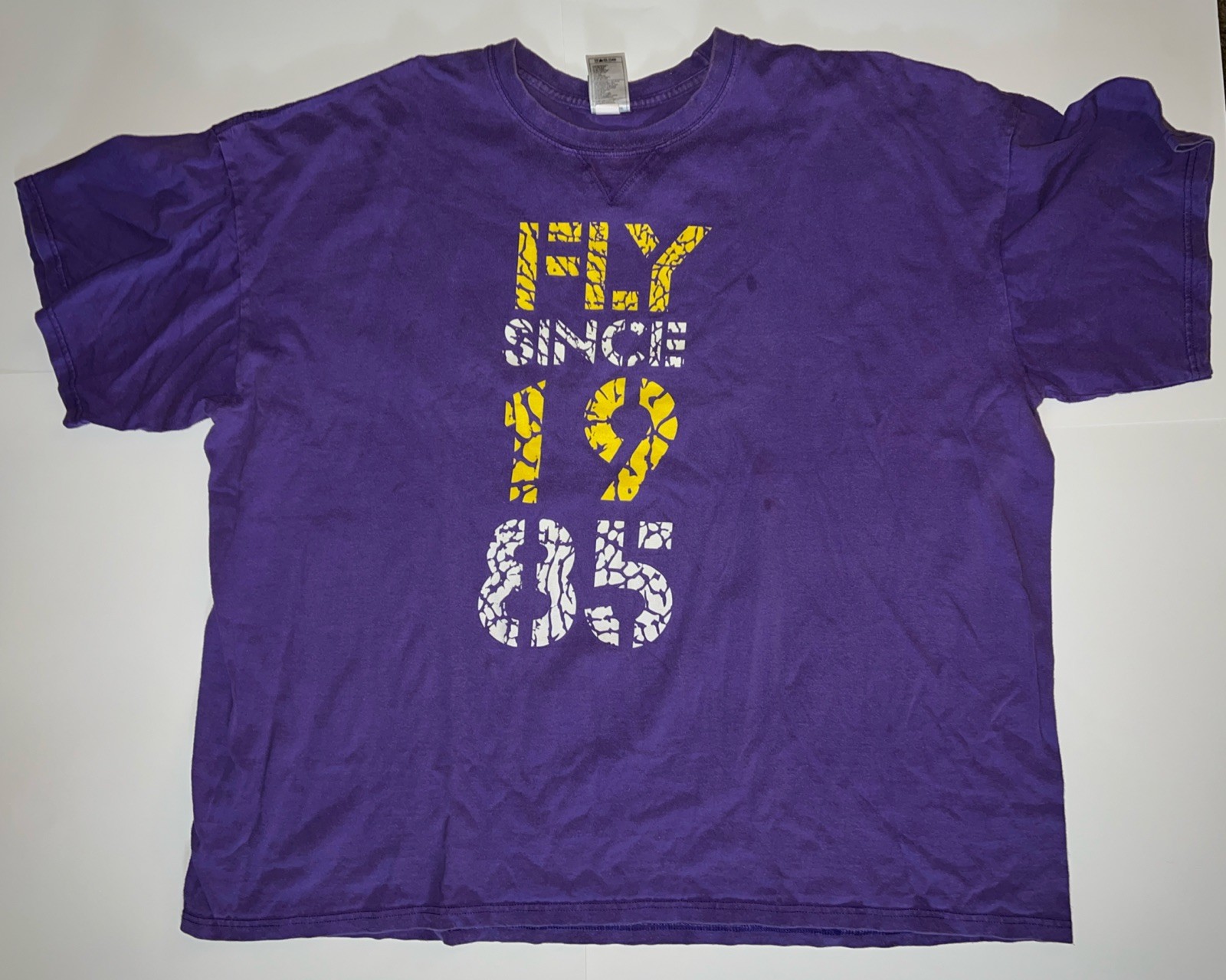 Air Jordan Fly Since 1985 Purple T-Shirt Basketball Print size XXXL 3x Brand